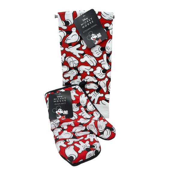 Mickey Mouse Magic Hands Oven Mitt and Kitchen Towel - NWT - Picture 2 of 3